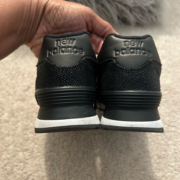 Black shimmer New Balance sneakers - Picture 8 of 12